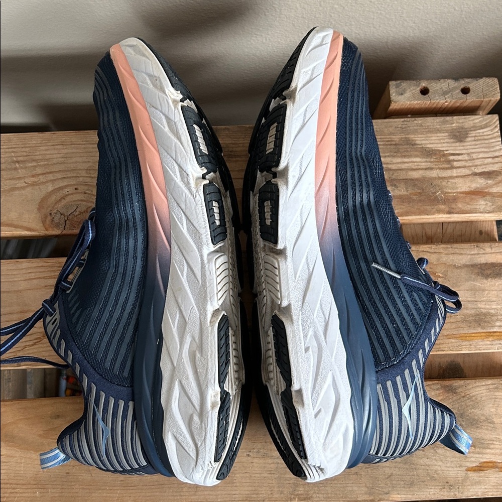 Hoka One One Bondi 6 in Mood Indigo, Dusty Pink Size 10.5 - Picture 4 of 9